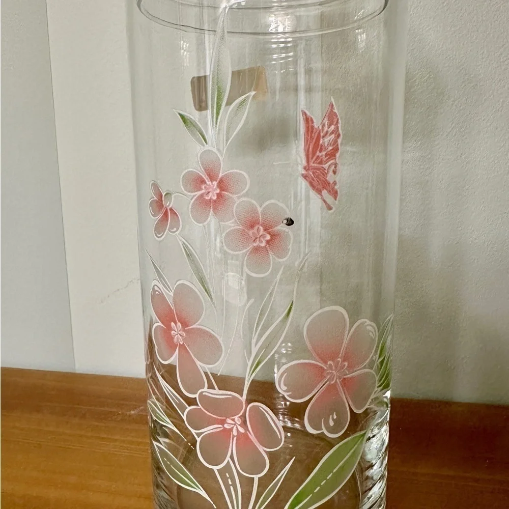 VINTAGE, HANDCRAFTED, CRYSTAL APOTHECARY JAR WITH LID. MADE IN TURKEY.